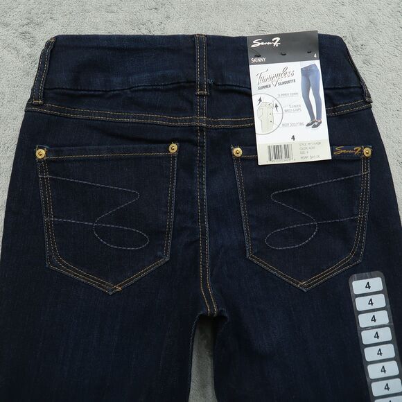 Seven7 Jeans Women's Size 4 Blue Mid-Rise Tummyless Skinny 29.5" Inseam NWT - Picture 12 of 16